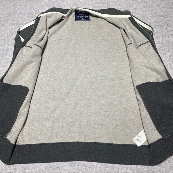 Abercrombie Fitch Jacket Mens Extra Large Gray Athleisure Track Full Zip XL - Picture 4 of 13